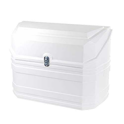 Carbest Gasflaschenkasten für 2 Gasflaschen 11 Kg | gerade Rückwand | Weiß
