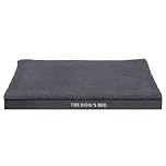 The Dog’s Bed Replacement Outer Cover for Standard Foam Beds, Plush Fabric, Grey, Large
