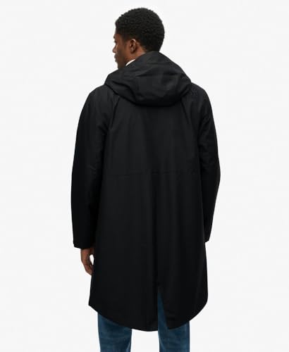 Superdry Para Hombre. M5012251A Parka Tech Fishtail Negro (L), Casual, PoliéSter - 6