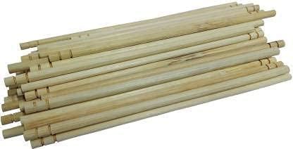 Adaamya® 6" - 100 Pcs Disposable Bio-degradable Round Bamboo Beverage Stirrer Sticks for Drinks, Cocktail Coffee, Tea, Soup Stirrer for Bar Coffee Shops Restaurants & Cafeterias (6" - 15 cm, 100) 1