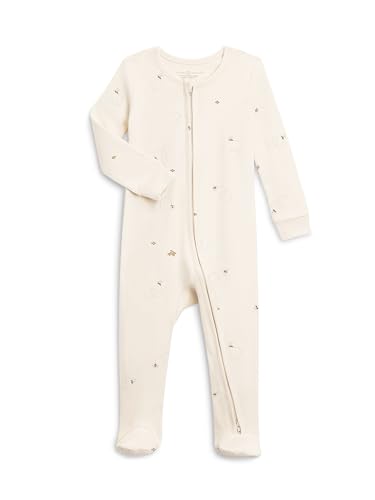 Image of Colored Organics Baby Zip-Up Footed Sleeper with 2-Way Zipper - Organic Cotton Pajamas