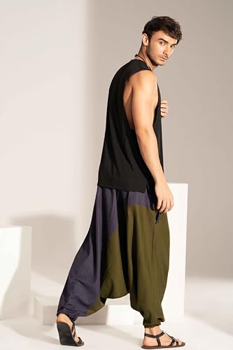 Travel Hippie Parachute Pants for Men, Baggy Flowy Pants Lounge Yoga Harem Boho Music Festival Dance Pant4