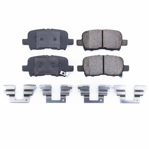 Image of PowerStop Rear Brake Pads for Acura MDX 2001-06 |Honda Odyssey 2002-04 |Pilot 2003-08 - Z17 Ceramic Brake Pads with Installation Hardware, 17-865