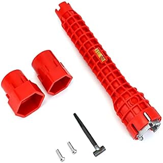 QWORK Plumbing Tools Sink Wrench , Multi Purpose Plumbing Wrench , Pipe Spanner for Toilet Bowl , Sink , Bathroom , Kitchen Plumbing