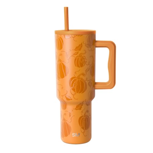 Image of Simple Modern Halloween Tumbler with Handle | 40oz | Pumpkin