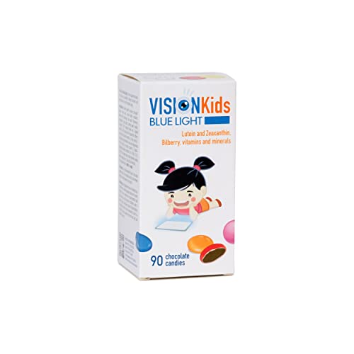 Omegor Vision Kids Blue Light Children’s Vision Supplement Based On Lutein, Zeaxanthin And Blueberry | Delicious Dark Chocolate Candies I 90 Chocolate Candies #TOP24