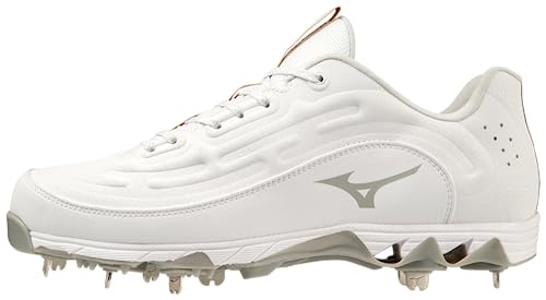 Mizuno 9-Spike® Ambition 3 Low Men's Metal Baseball Cleat | White | US Mens 9
