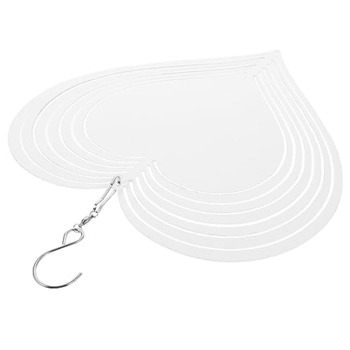 Didiseaon Sublimation Blank Heart Wind Spinner Hanging Decor Rotatable Garden Spinner for Outdoor Porch and Patio Decoration for DIY Projects and Various Occasions