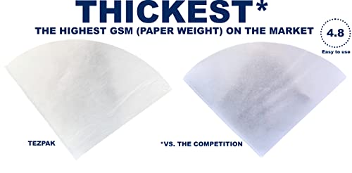 (100 Pack) Commercial 10" Deep Fryer Oil Filters, Maple Syrup Filters, Beeswax Filters, Grease Filter Cones, Best For Restaurants, Cafes, Food Trucks, Hotels