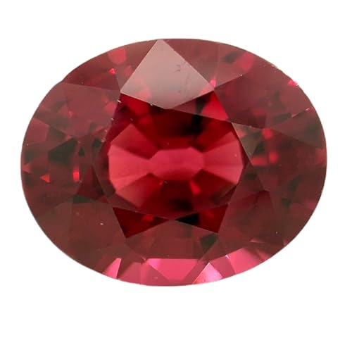 Grenat rhodolite naturel ovale pour remplacer une pierre perdue sur bague