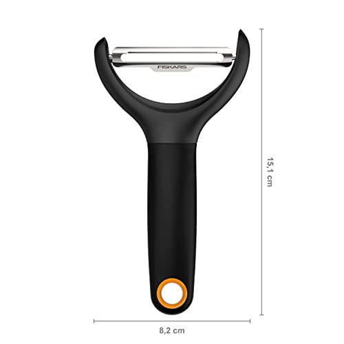 Foto von Fiskars Gemüseschäler, Gesamtlänge: 15 cm, Stahl/Kunststoff, Functional Form, Schwarz, 1016122
