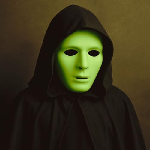 Image of Wanna Party Glow In The Dark Face Mask, Elastic Face Mask, Halloween Costume Party Accessories