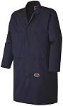 Pioneer Shop & Garage Work Coat - 4 Pockets - Action Back - Snap Double Placket Closure - For Mechanics - Navy
