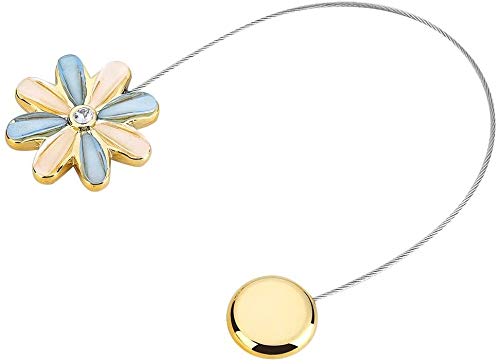 Sycle Circle - Juego de 4 alzapaños magnéticos para cortinas, para dormitorio, sala de estar, oficina (azul cielo)