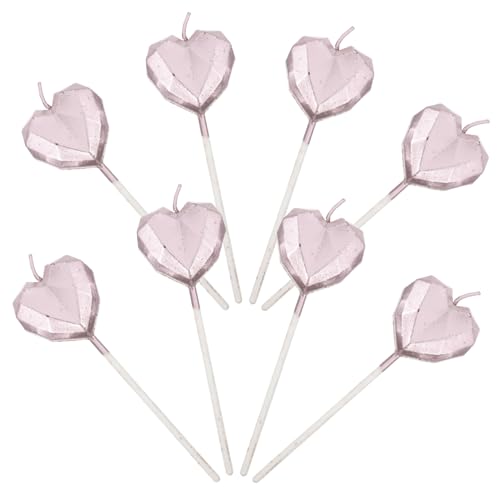 Hemobllo 8pezzi Candele Forma Per Torta Compleanno Decorazioni Per Compleanno Accessori Per Torta Nuziale Sostituzioni Per Candele Da Dessert Confezione
