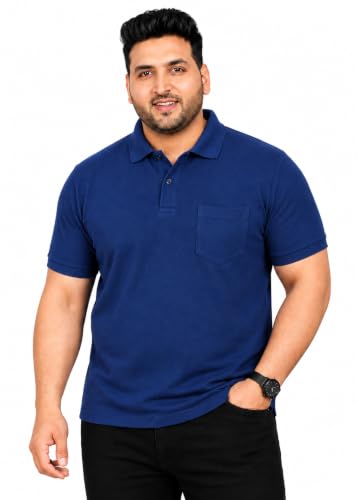 Image of INKKR Plus Size Solid Men's Polo Neck T-Shirt