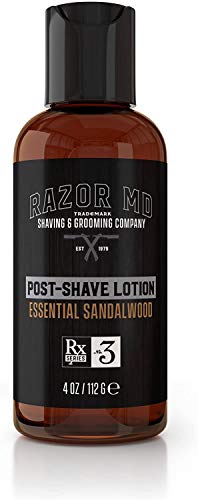 Razor MD Post Shave Lotion, Essential Sandalwood (4 fl. Oz) - Shaving Tools & Accessories for The Modern Man