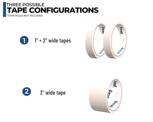Excell Twin Premium Wide Metal Multi-Roll Desktop Tape Dispenser, ET-12271, 2 inch Wide, 3 inch Core