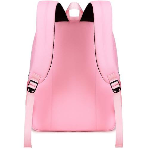 Image of abshoo Girls Solid Color Backpack For College Women Water Resistant School Bag (Pink)