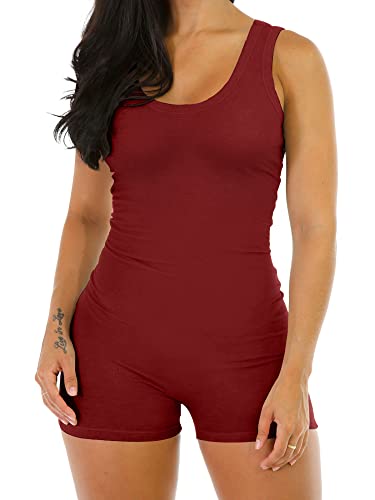 Alaroo Plus Size Catsuit for Women One Piece Biker Short