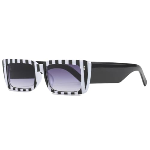 Lunettes de soleil rectangulaires marbrées haut de gamme au design rétro élégant