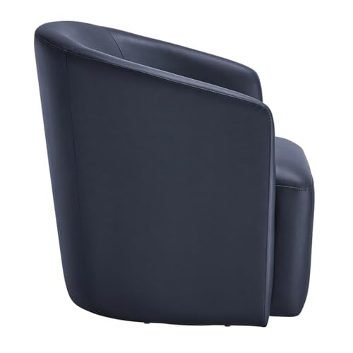 Sillón Barrel Giratorio Piel Sintética Azul miniatura 7