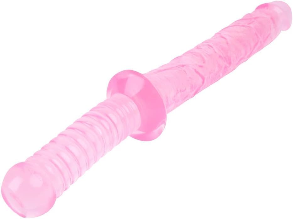 Long Handle Dildo Couples Adult Erotic Sex Toys Realistic Dildos 39CM (Color : Blue, Size : Transparent)
