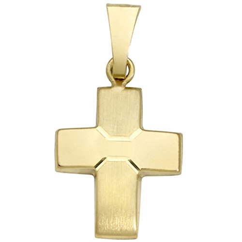 Preisvergleich Produktbild Basic Gold K24 Damen Anhänger Kreuz 14 Karat (585) Gelbgold