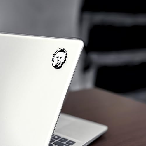 Image of Elektroplate Officially Licensed Mini Halloween Michael Myers OEM Emblems for Motorcycles, Watercrafts, and Decorations | Universal Fit at 1.6 inch x 1.25 inch | Weatherproof | 2-Pack