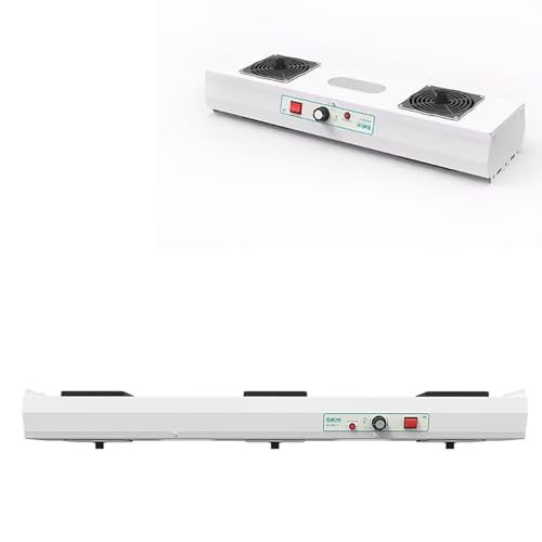 Soplador de aire ionizante, ionizador antiestático con cubierta antipolvo, lámpara de iluminación y ajuste de velocidad del viento para uso electrónico e industrial