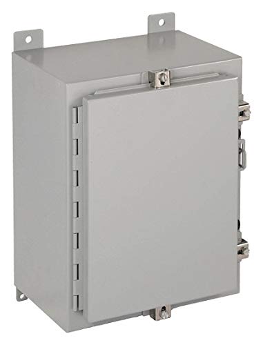 Hoffman A20H16BLP Steel Wall-Mount, NEMA 4, Enclosure, 20" x 16" x 8", Gray