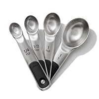OXO 4-Piece Stainless Steel Measuring Spoon Set, Carbon, 1 Count