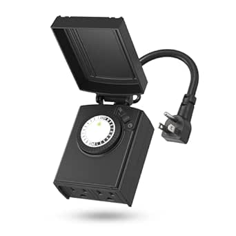 BN-LINK 24 Hour Heavy Duty Mechanical Timer, Outdoor Timer Outlet ...