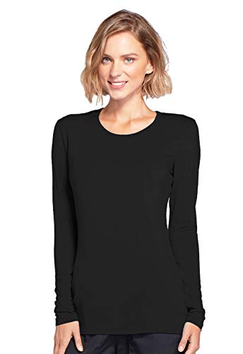 Cherokee Women's Long Sleeve Knit Shirt, Black,...
