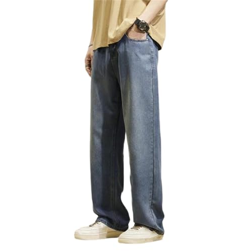 Men's Spring Fall Jeans – Thin Soft Straight Loose Denim Pants, Casual Fashion Streetwear