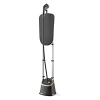 Philips Garment Steamer - 2000 W, 40 g/min Constant Steam, 3 Steam Functions, 2-Liter Water Tank, Easy Descaling through Rinsing, Large Steam Plate, Black (STE3170/80)
