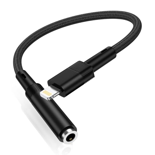kigpozi イヤホンアダプター Lightning - 3.5 mm ライトニング イヤホンジャック 変換 ケーブル 24-bitハイレゾ音質 音楽/音量調節対応 高耐久 イヤホン 変換アダプタ ライトニング iPhone 14/13/12/11/SE