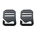 HJGarden 2PCS G Hook Outdoor Webbing Buckle Clip, 1.18x1.45in Black G-Hook Backpack Shoulder Strap Adjustment Buckle Backpack Strap Belt Hardware for Backpack Strap Belt