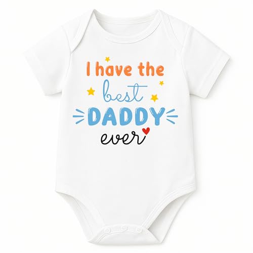 Image of Lillypupp Cotton Body Suit For New Born Baby Boy Girl Made To Express Love For Fathers /Daddies. Half Sleeves Romper Bodysuit Clothes For Infant Toddler Boys Girls.