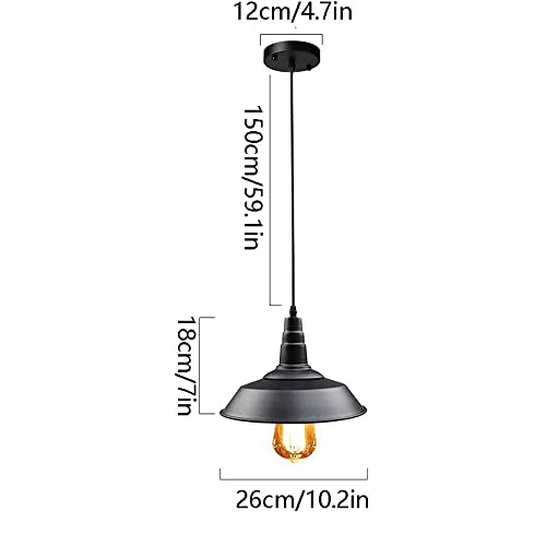 Candelabro de hierro retro negro ajustable de 1 luz para isla de cocina 6