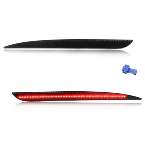 ATROVI LED Rear Bumper Reflector Light for 2015-up Chrysler 300, Replace OEM Rear Bumper Reflector Smoked Lens 90-SMD Red LED Tail Brake Fog Lamps Reflector Light Kit, 2 PCS