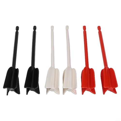 Paquete de 6 accesorios mezcladores de resina epoxi para taladro, varillas de agitación en espiral ABS reutilizables para pintura, esmalte, manchas, mezcla rápida sin burbujas, negro, blanco y rojo