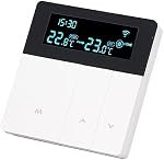 EVGATSAUTO Smart Thermostat LCD Screen Programmable Thermostat AC 90 to 240V Color Display 41 X 86 X 86mm 41 to 140°F Temperature Setting for Home Office Hotel Shopping Mall Heating (#1)
