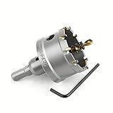 2''(51mm) TCT Hole Saw Kit,Tungsten Carbide Hole Saw Drill Bit with Titanium-Plated Pilot Drill bit for Hard Metal,Alloy,Aluminum,Stainless Steel,Plastic,Iron