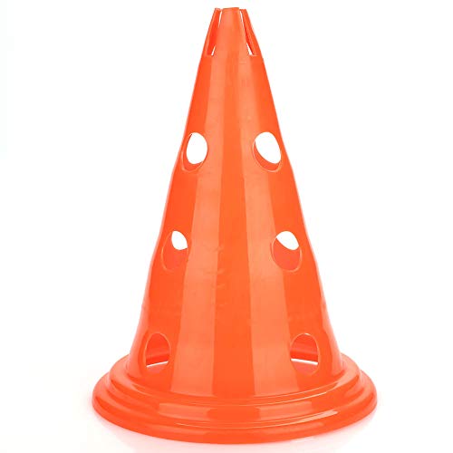 Goodjobb 5Pcs Cone de treinamento de futebol Sinal de bloqueio de estrada Barril Triângulo Cone de e