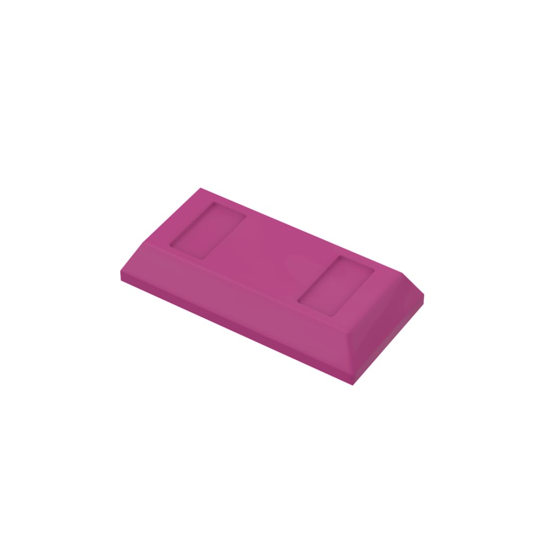 96910 Ornaments Tile Special 1x2 with Sloped Walls AKA Money/Gold Bar [Ingot] 50 Pieces GDS-1499 Compatible with Lego Building Blocks Color:Magenta 124