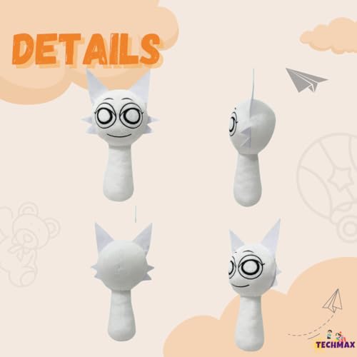 Image of Customized Text White Sprunki Plush Toy