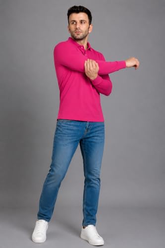 Image of INKKR Full Sleeve Men's Solid Polo Neck T-Shirt Combo