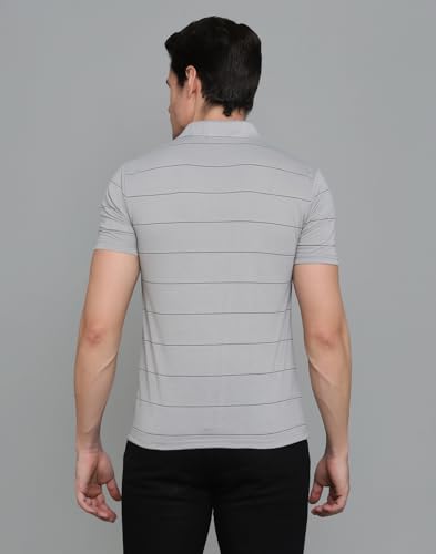 Image of INKKR Striped Polo Neck T-Shirt Dora Combo