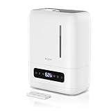 Brandson - Luftbefeuchter 4 Liter mit Fernbedienung - Ultraschall - Display digital – 3 Nebelstufen - Aromafach - Entkeimungsfunktion - Schlafmodus - Schlafzimmer Kinderzimmer